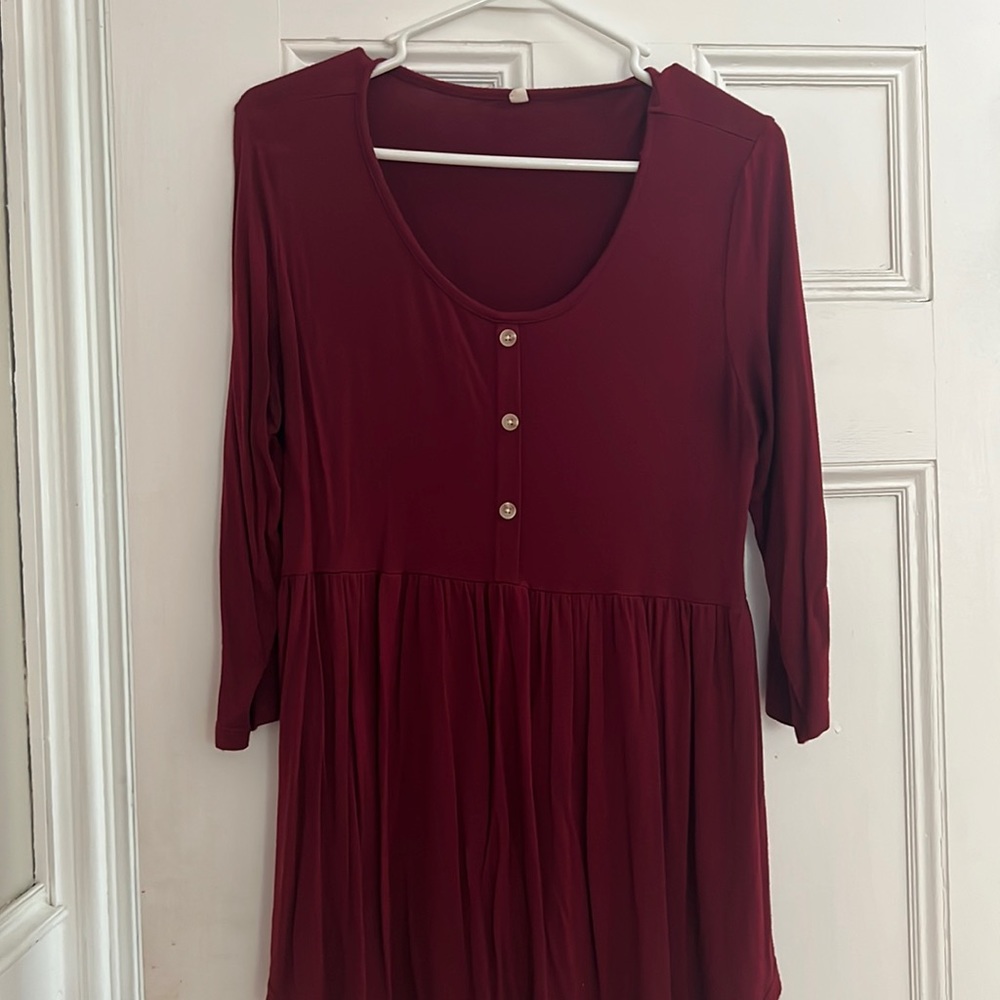 Cranberry maternity top
